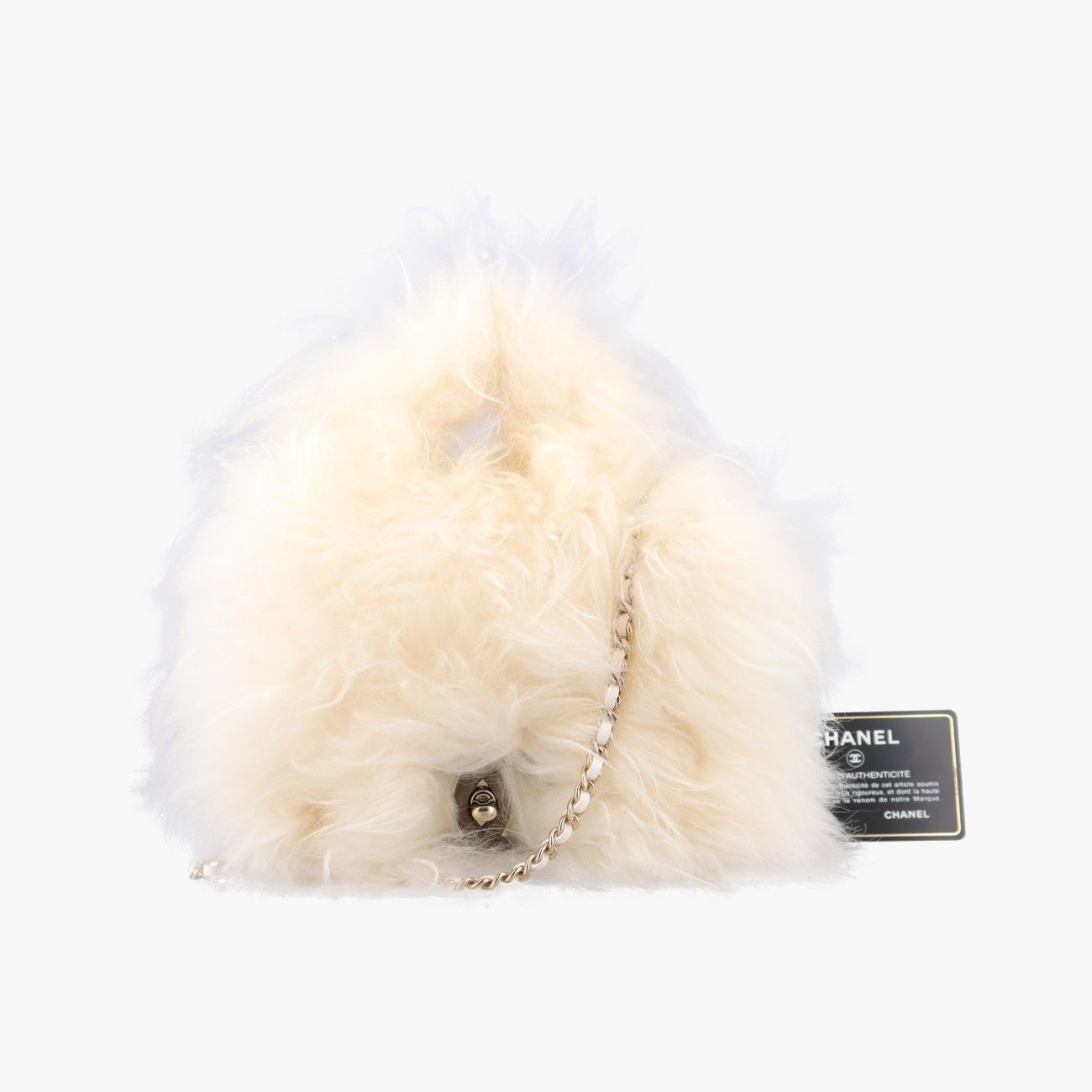 シャネルChanelパリ ハンブルク ファーフラップ ホワイト ウール A57283 26026698