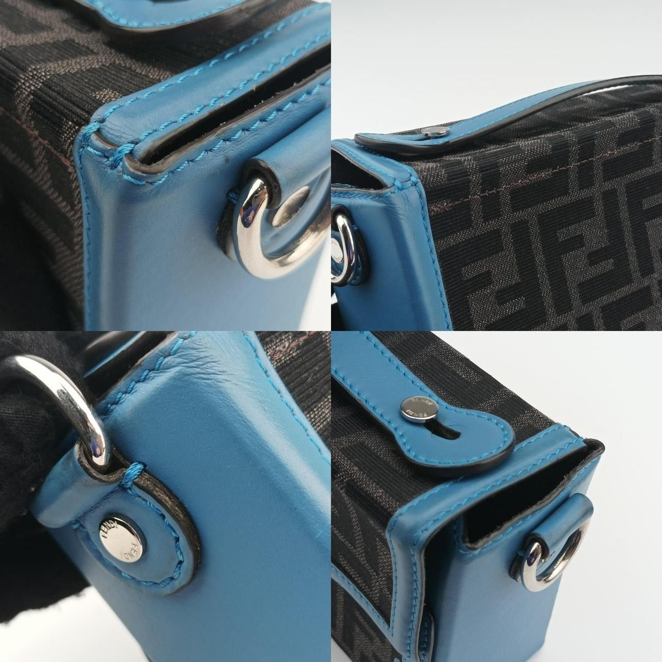 ブラック×ブルー×グレー PVCコーティングキャンバス