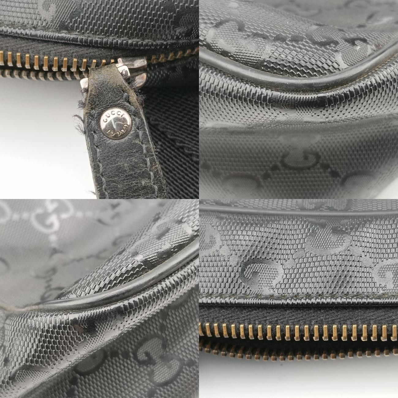 グッチGucciGGインプリメ メッセンジャー ブラック レザー 201448