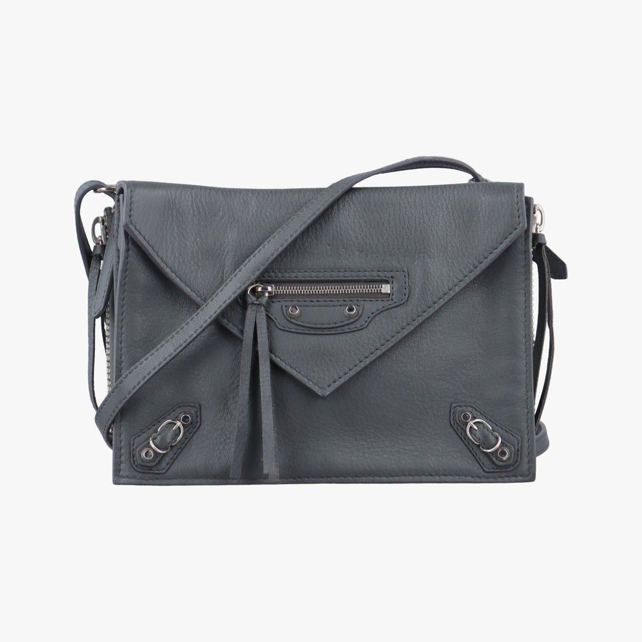 バレンシアガBalenciagaパピエ グレー レザー 398815.1110.B.535269