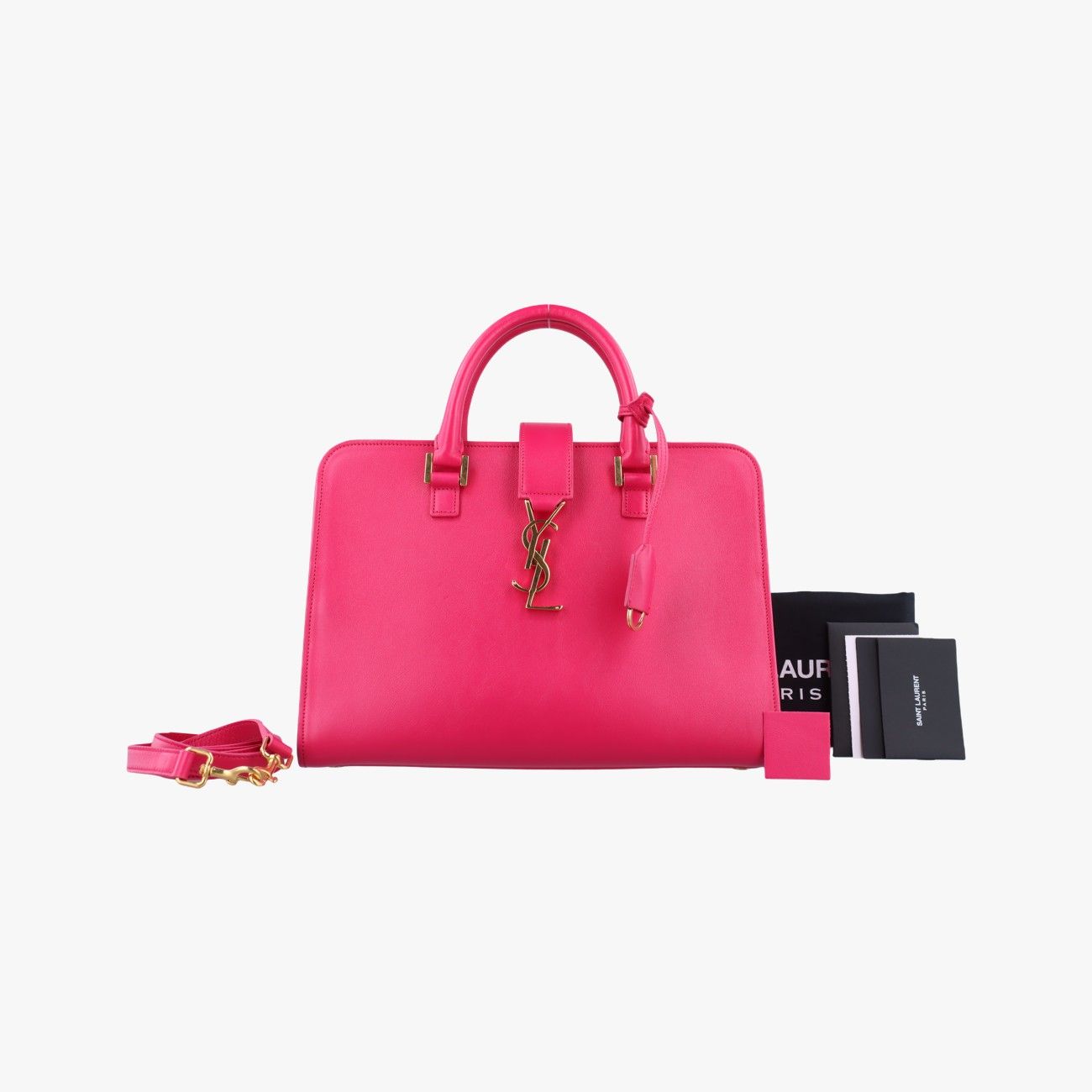 イヴサンローランYves Saint Laurentベイビーカバス ピンク レザー 357395 CLD357395.1214