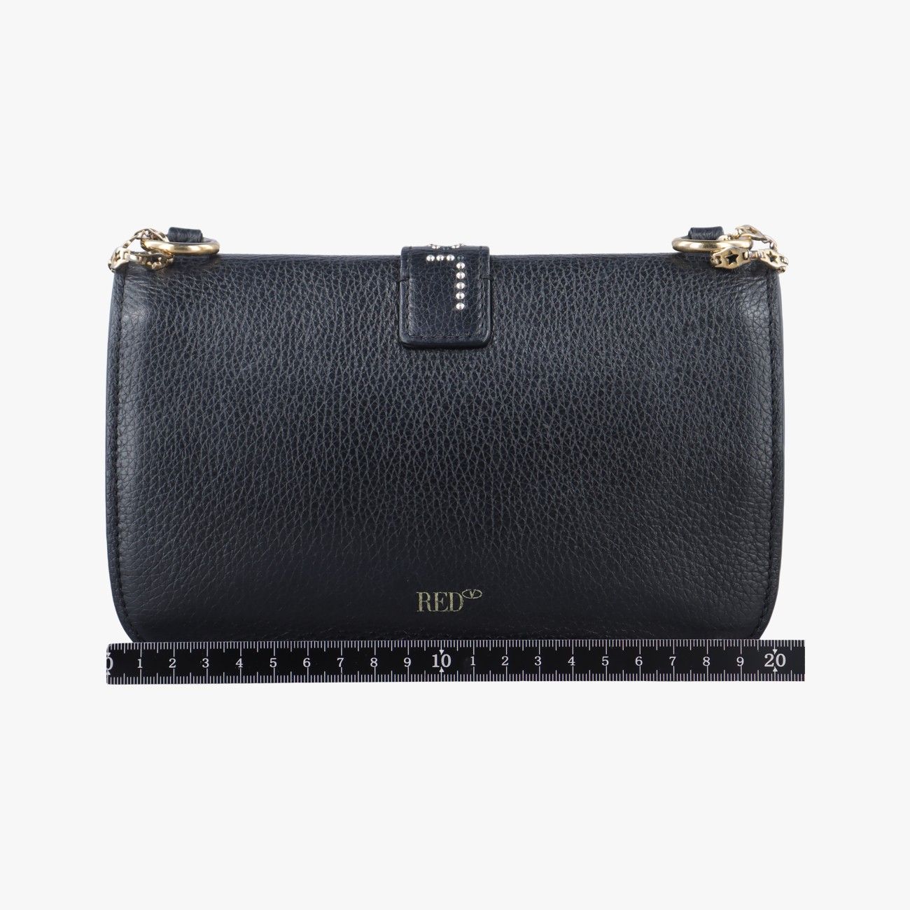 ヴァレンティノValentinoテクスチャード ブラック レザー