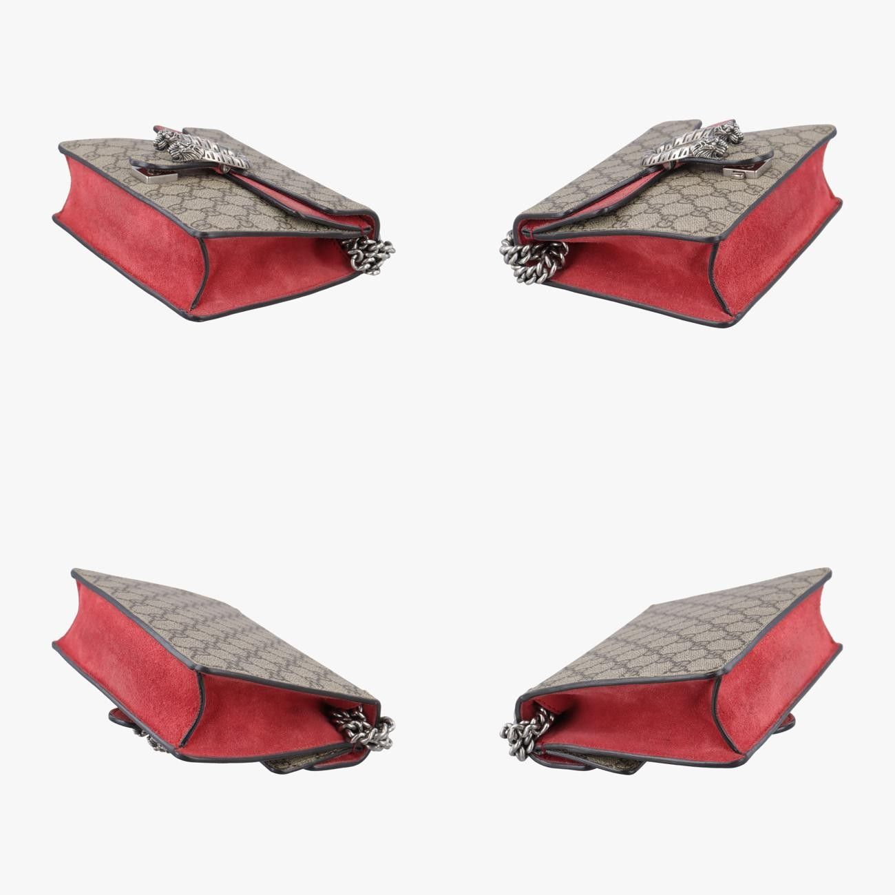 ベージュ×レッド PVCコーティングキャンバス