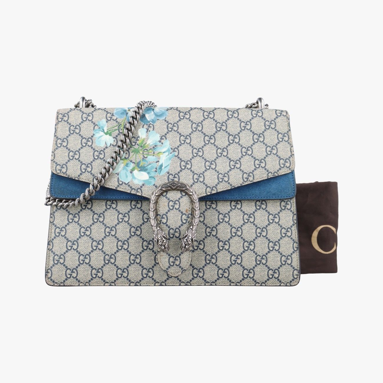 グッチGucciディオニュソス ベージュ×ブルー×マルチ PVCコーティングキャンバス×スエード 400235 E020117279