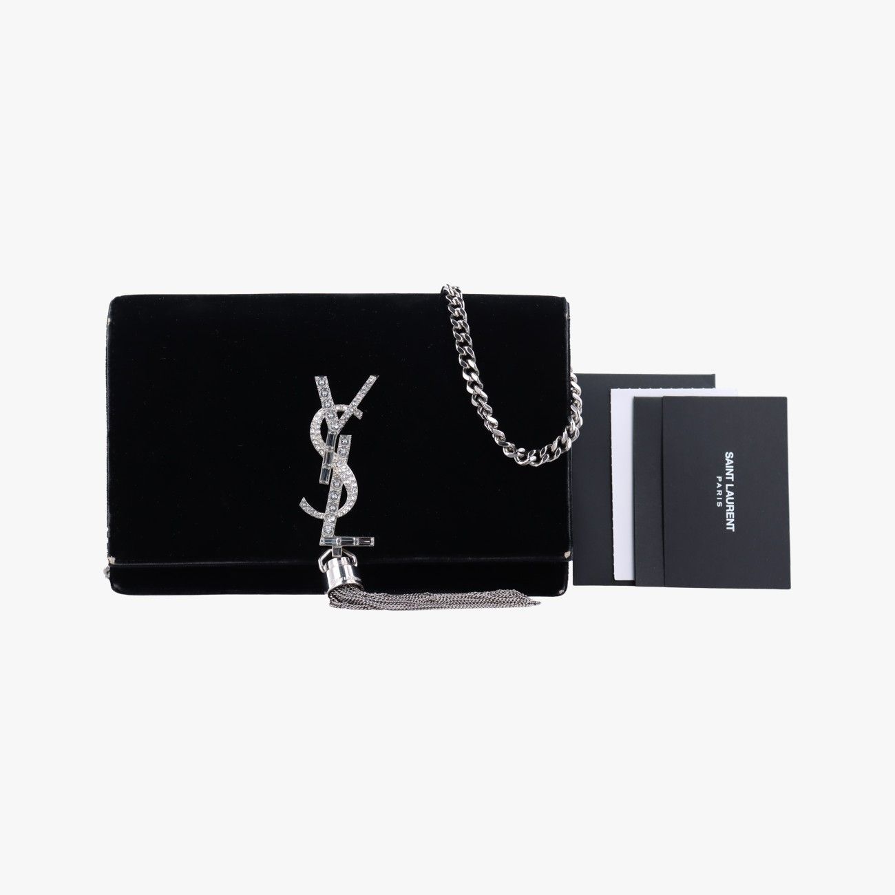 イヴサンローランYves Saint Laurentケイト スモール ブラック ベロア 491521 GUE491521.0717