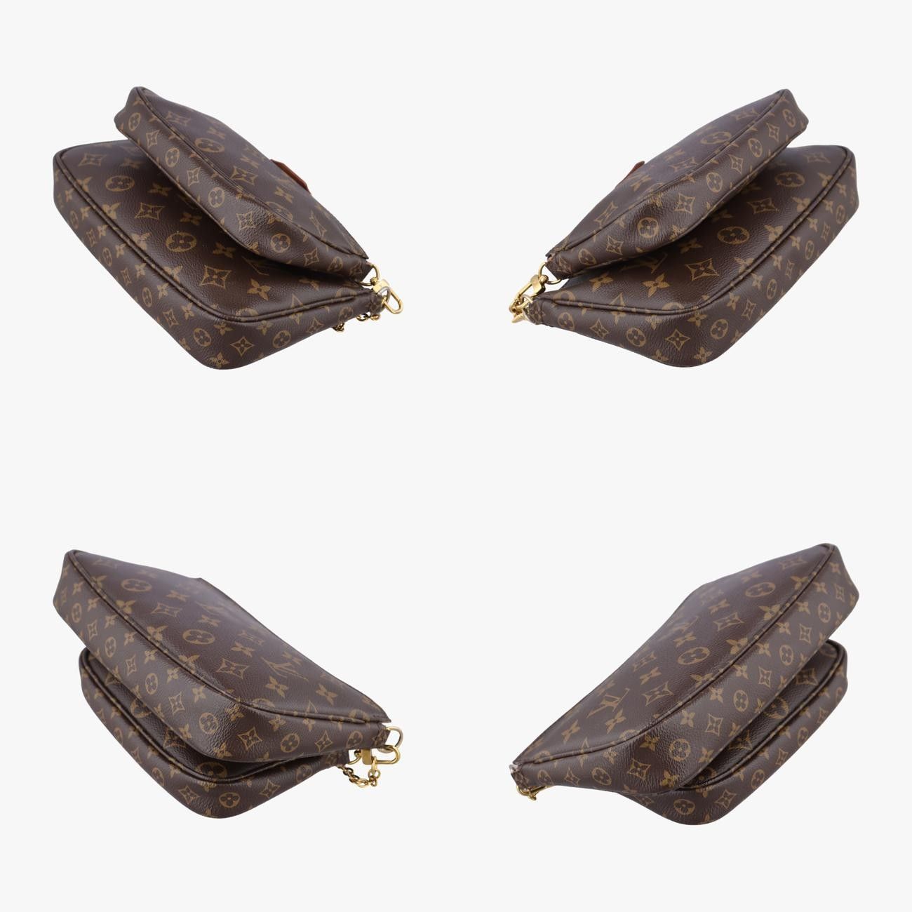 Vuittonミュルティポシェットアクセソワール マロン×ローズ