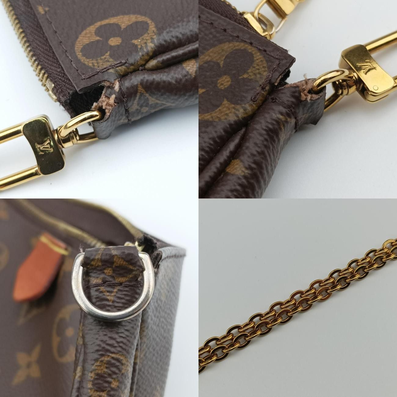 ルイヴィトンLouis Vuittonミュルティポシェットアクセソワール マロン×ローズ クレール モノグラムキャンバス M44840 TA0281 DECORATOM_COM_BR