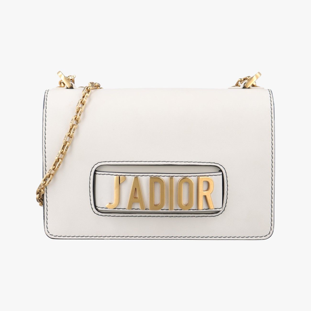 クリスチャンディオールChristian Diorジャディオール ホワイト レザー 19-MA-1118