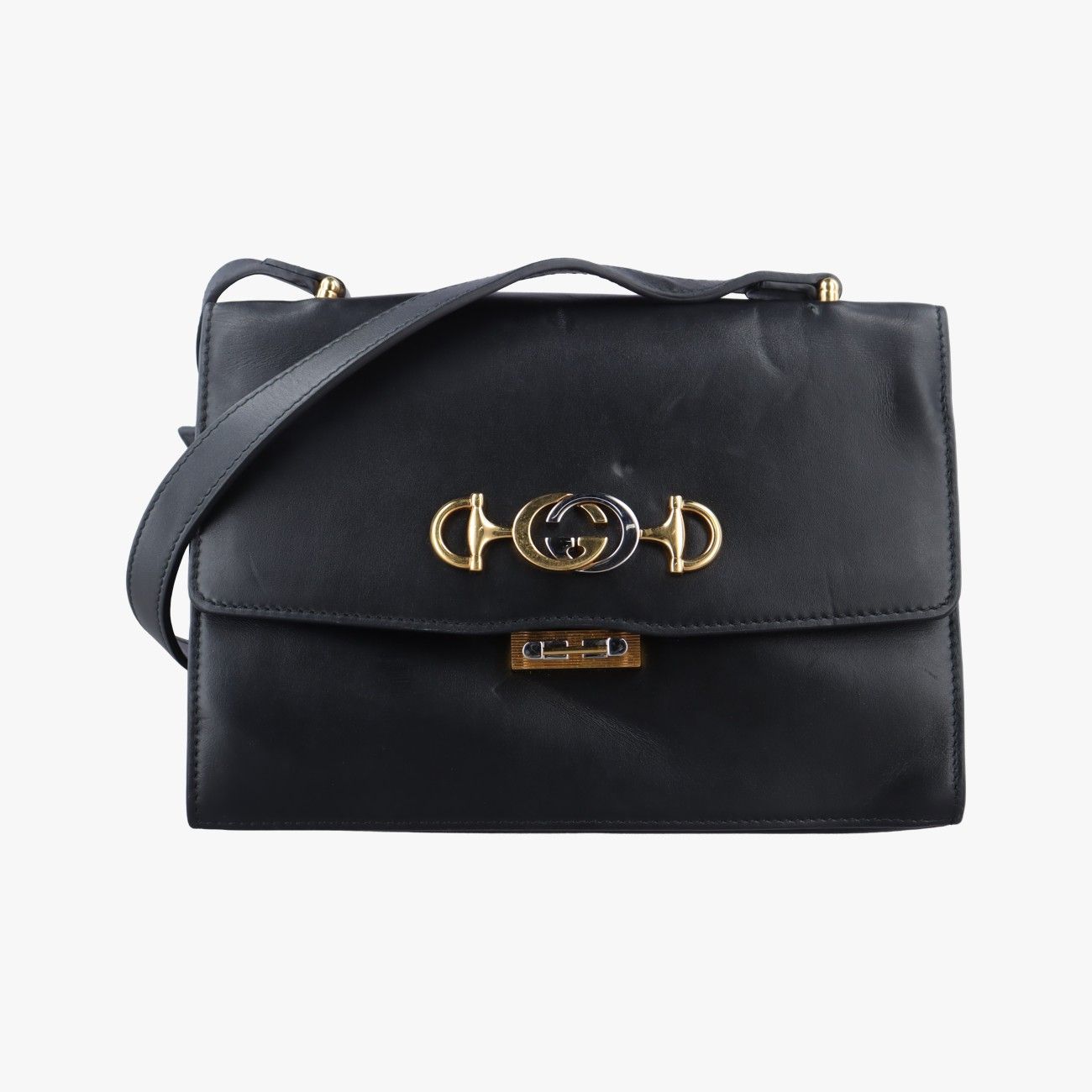 グッチGucciGGキャンバス ウェブ シェリーライン トート ブラック レザー 308928 E029282203