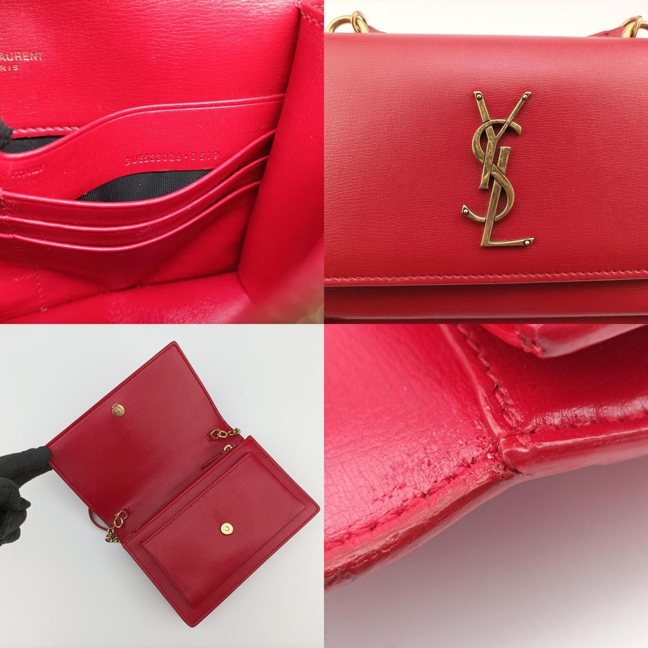 イヴサンローランYves Saint Laurentサンセット レッド レザー 533026 GUE533026.0519 DECORATOM_COM_BR