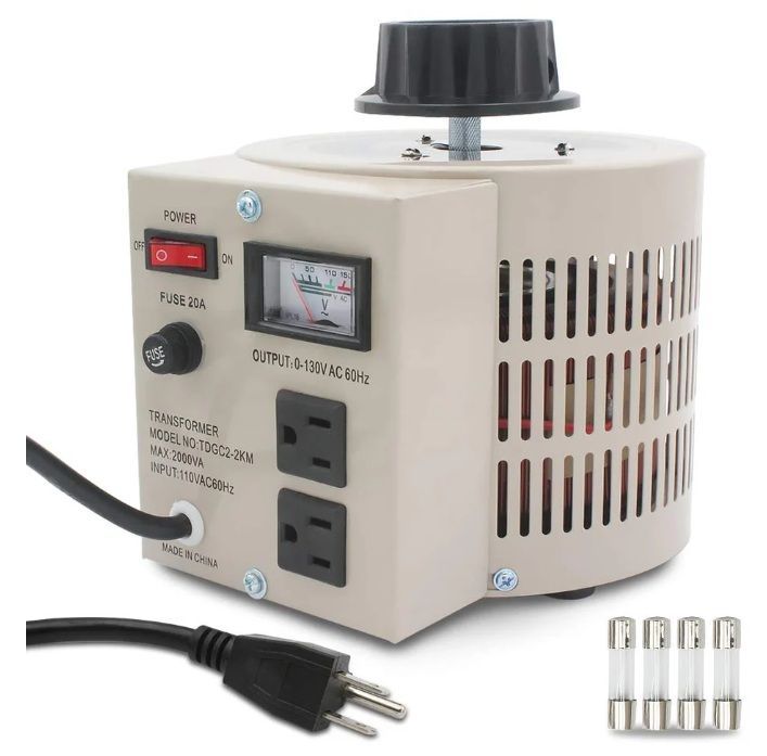LVYUAN 可変トランス可変電圧レギュレータ 0-130V 出力 110V-120V 入力 2000VA