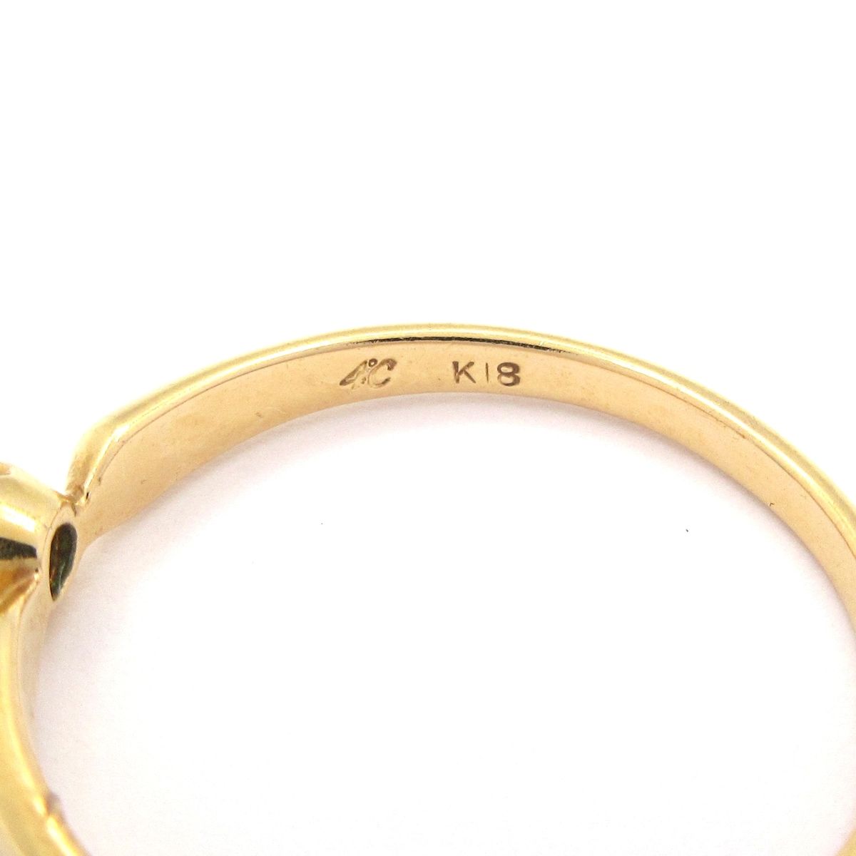 4℃ ヨンドシー リング - K18YG×グリーン 総重量 1.4g FORTGASGNV_COM_BR