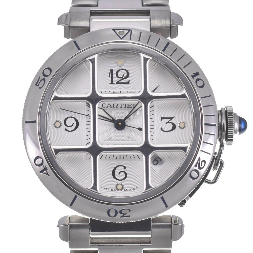 カルティエ CARTIER W31040H3 パシャ38 グリッド デイト 自動巻き メンズ P 140481