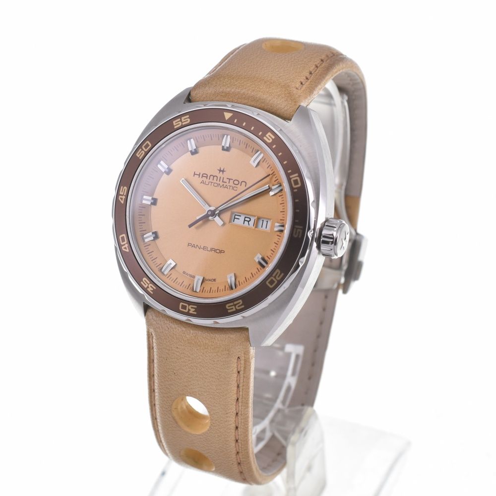 ハミルトン H 354350 アメリカンクラシック パンユーロ デイデイト 自動巻き メンズ 箱 保証書付き P 141193