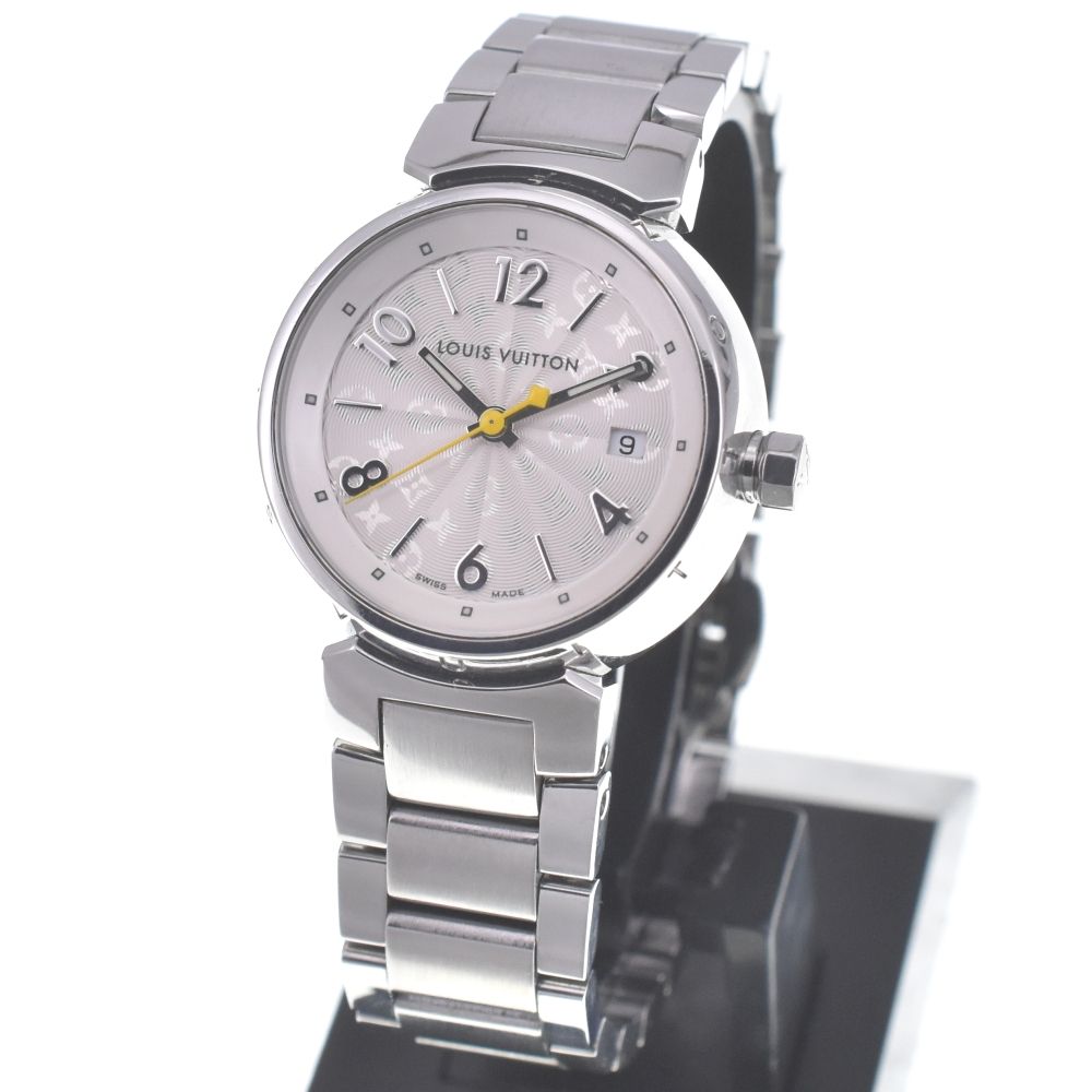 ルイ ヴィトン LOUIS VUITTON Q 121 K タンブール モノグラム クォーツ レディース 保証書付き P 141057