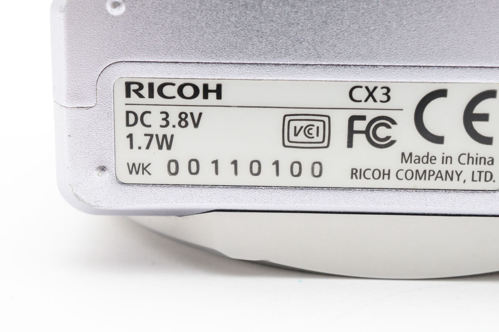 カメラ 【美品・動作品】リコー RICOH CX3（シルバー）バッテリー