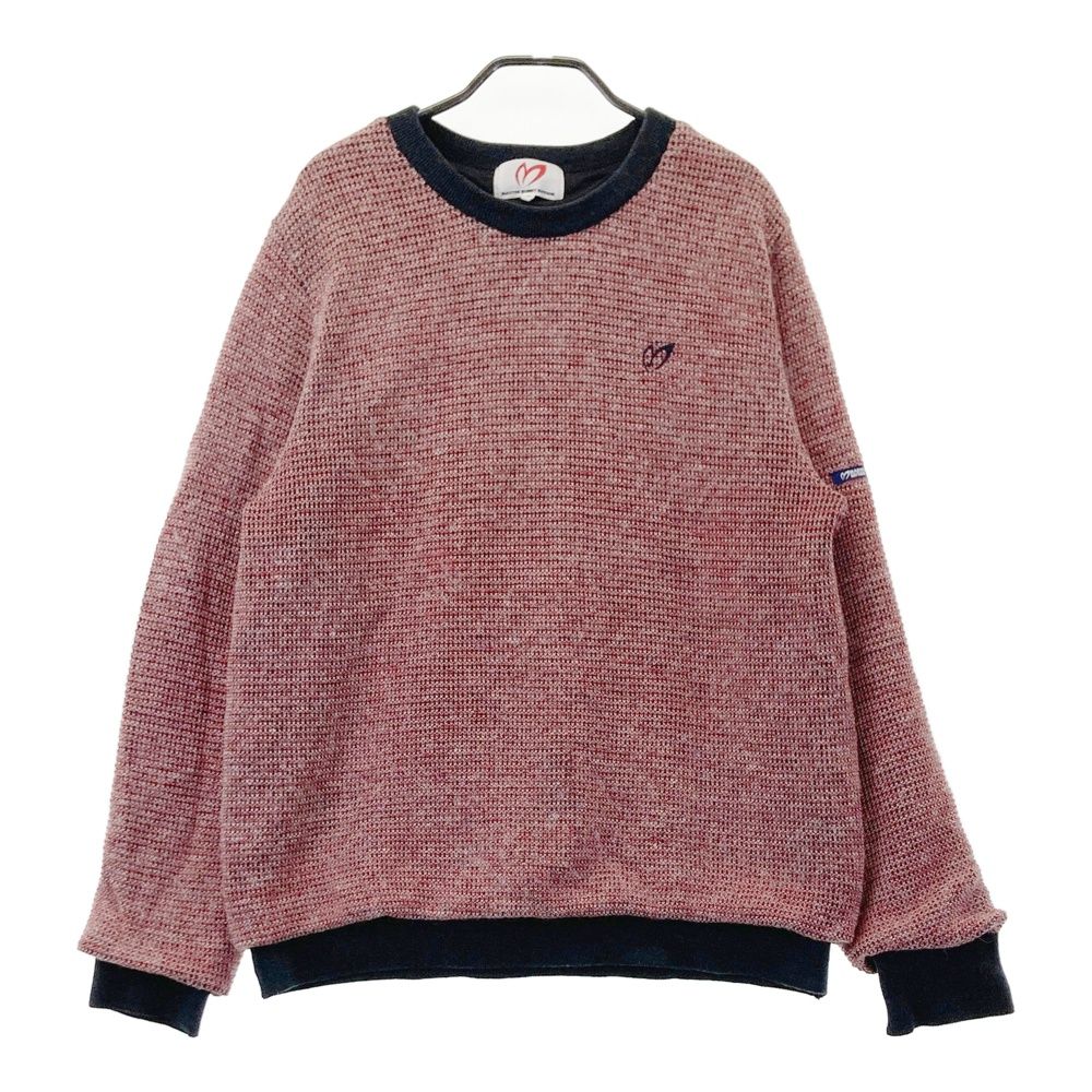 サイズ 5 MASTER BUNNY EDITION マスターバニーエディション 裏地付 アルパカ混 ニットセーター レッド系 ゴルフウェア メンズ ストスト