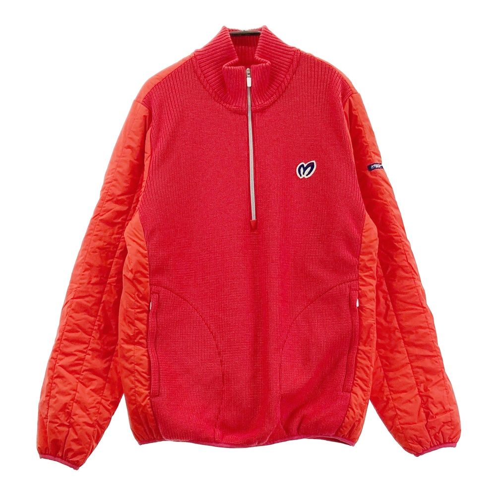 サイズ 5 MASTER BUNNY EDITION マスターバニーエディション 蓄熱 ニット切替 中綿ブルゾン レッド系 240101448009 ゴルフウェア メンズ ストスト