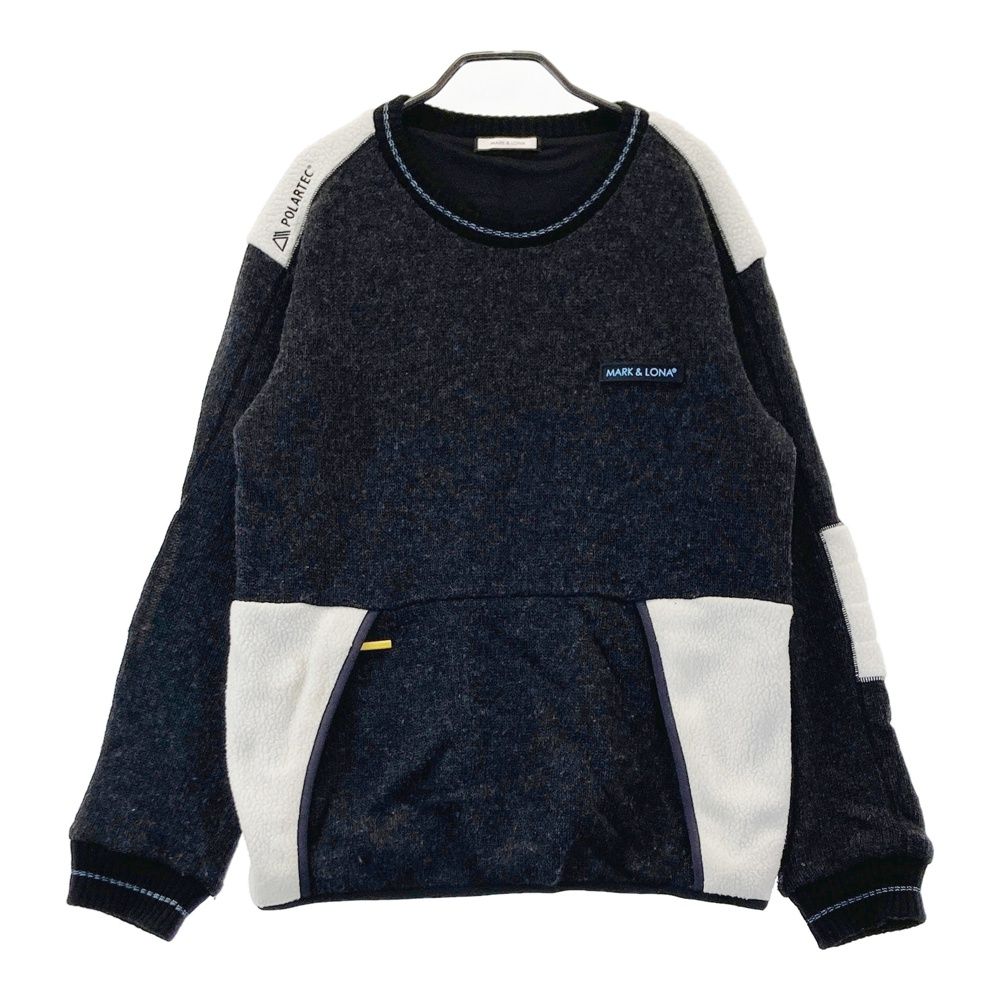 サイズ 48 MARK-LONA マークアンドロナ 裏地付 ニットブルゾン ウール混 グレー系 240101533338 ゴルフウェア メンズ ストスト