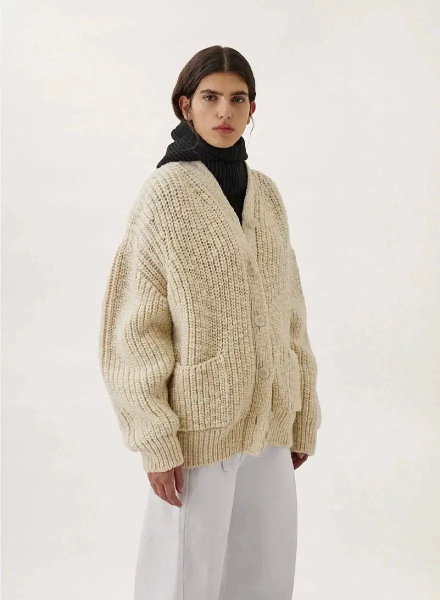 ルメール チャンキー カーディガン アイボリー