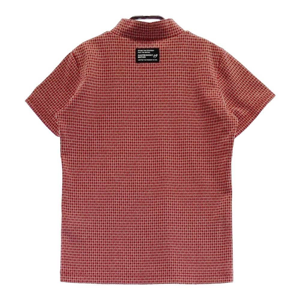 サイズ 0 MASTER BUNNY EDITION マスターバニーエディション モデル ハイネック 半袖Tシャツ 総柄 レッド系 240101542326 ゴルフウェア レディース ストスト