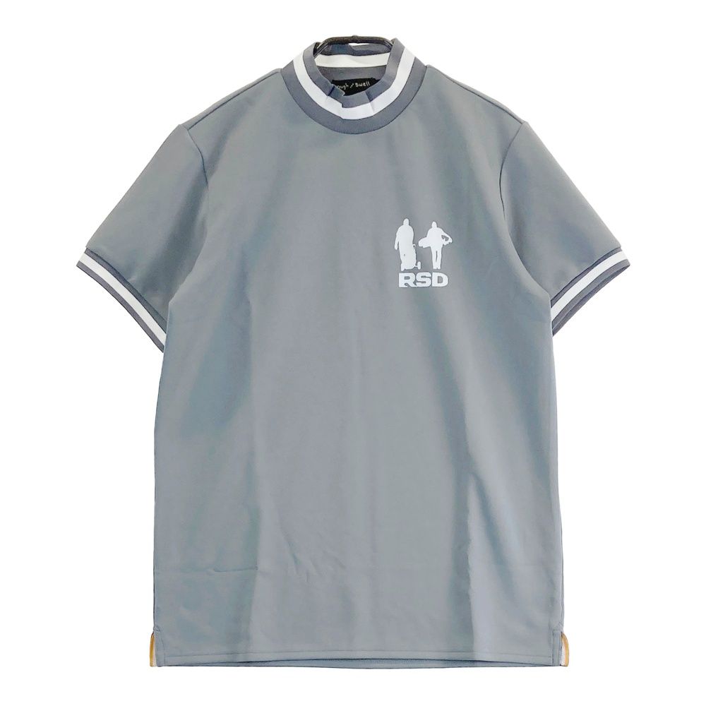 サイズ S ROUGH-SWELL ラフアンドスウェル モデル モックネック半袖Tシャツ プリント グレー系 240101545429 ゴルフウェア メンズ ストスト