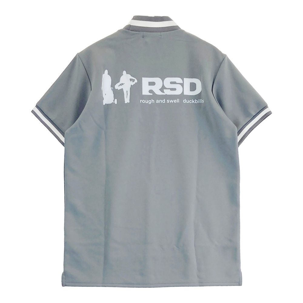 サイズ S ROUGH-SWELL ラフアンドスウェル モデル モックネック半袖Tシャツ プリント グレー系 240101545429 ゴルフウェア メンズ ストスト