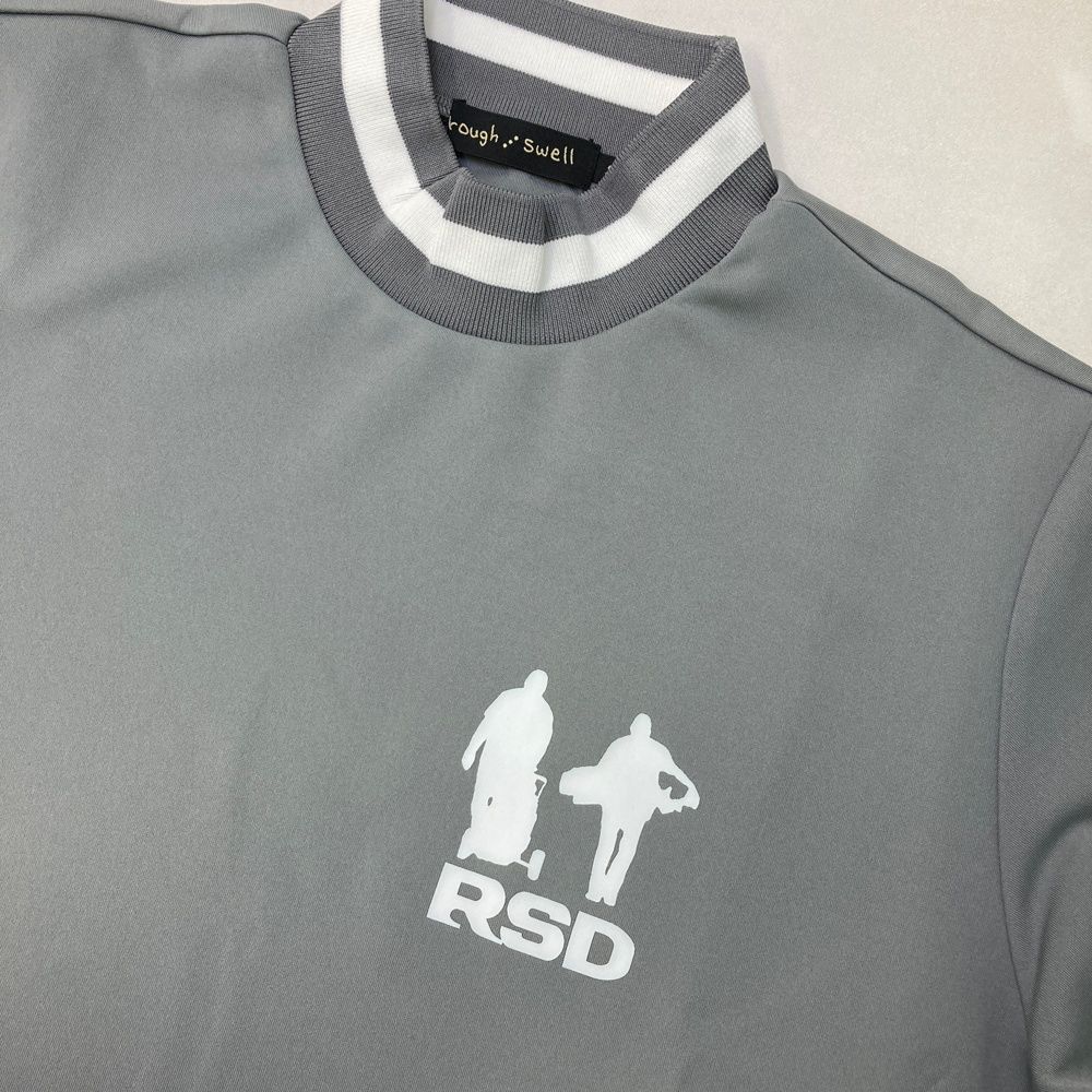 サイズ S ROUGH-SWELL ラフアンドスウェル モデル モックネック半袖Tシャツ プリント グレー系 240101545429 ゴルフウェア メンズ ストスト LLC-HASEGAWATOSO_COM