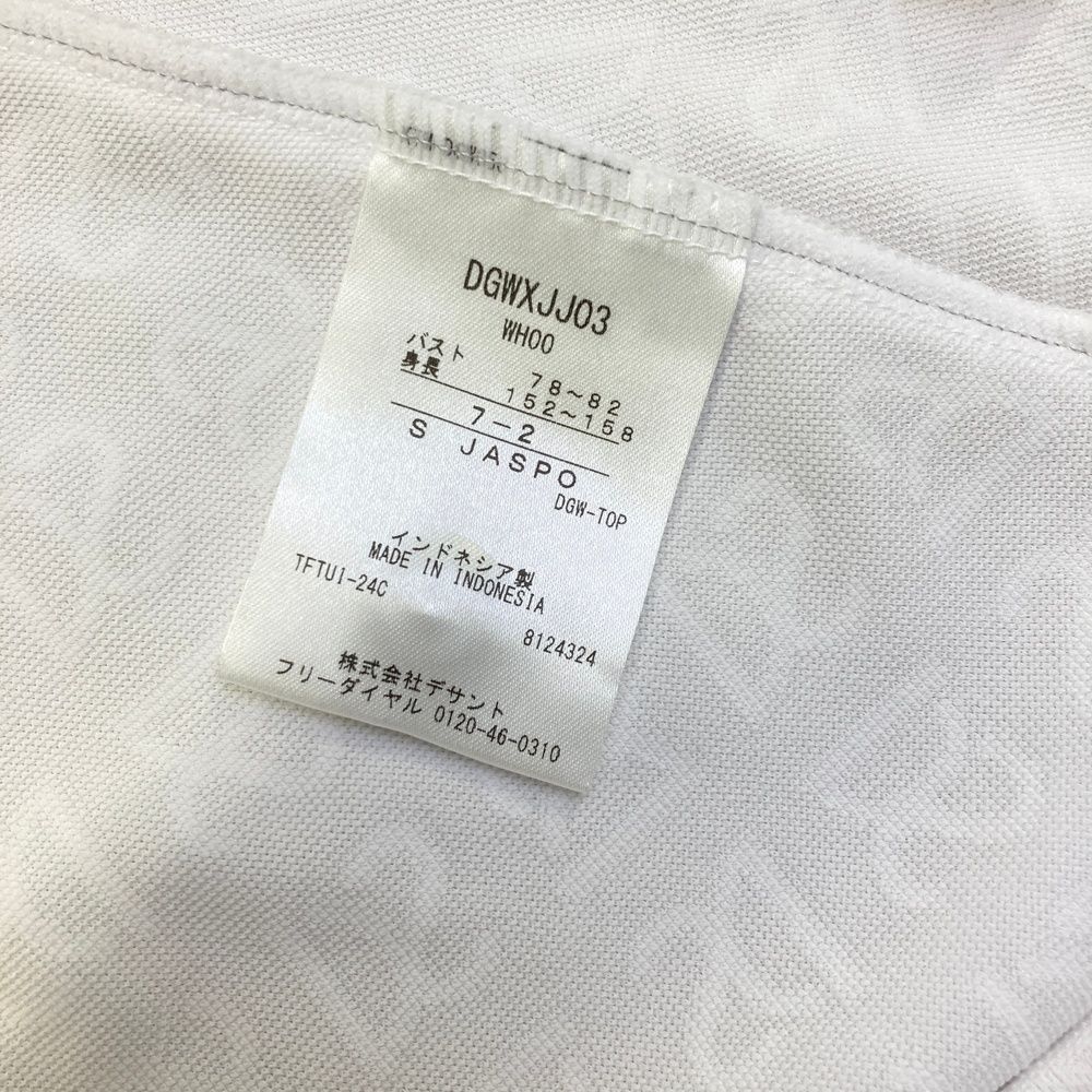 サイズ S DESCENTE GOLF デサントゴルフ モデル ノースリーブ ポロワンピース ロゴ 総柄 ホワイト系 240101545486 ゴルフウェア レディース ストスト LLC-HASEGAWATOSO_COM