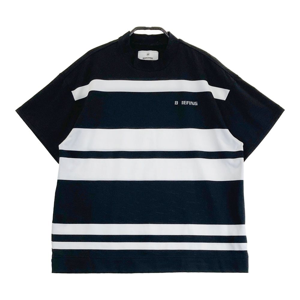 サイズ M BRIEFING GOLF ブリーフィング モデル ハイネック 半袖Tシャツ ボーダー柄 ブラック系 240101545679 ゴルフウェア レディース ストスト