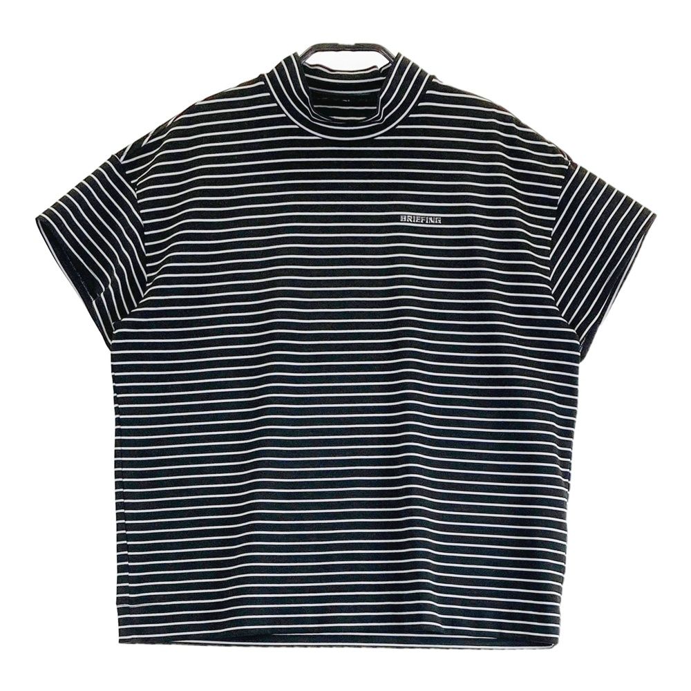 サイズ M BRIEFING GOLF ブリーフィング モデル BRG24W41 ハイネック 半袖Tシャツ ボーダー柄 ブラック系 240101545680 ゴルフウェア レディース ストスト