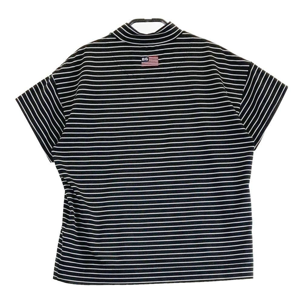 サイズ M BRIEFING GOLF ブリーフィング モデル BRG24W41 ハイネック 半袖Tシャツ ボーダー柄 ブラック系 240101545680 ゴルフウェア レディース ストスト