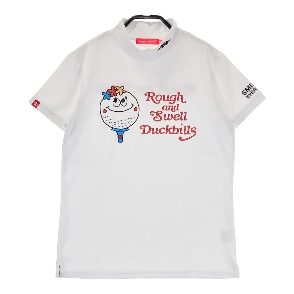 サイズ M ROUGH-SWELL ラフアンドスウェル モデル ハイネック半袖Tシャツ ホワイト系 240101547126 ゴルフウェア レディース ストスト