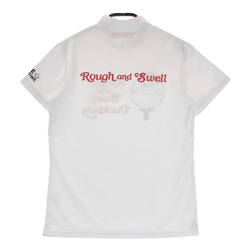 サイズ M ROUGH-SWELL ラフアンドスウェル モデル ハイネック半袖Tシャツ ホワイト系 240101547126 ゴルフウェア レディース ストスト