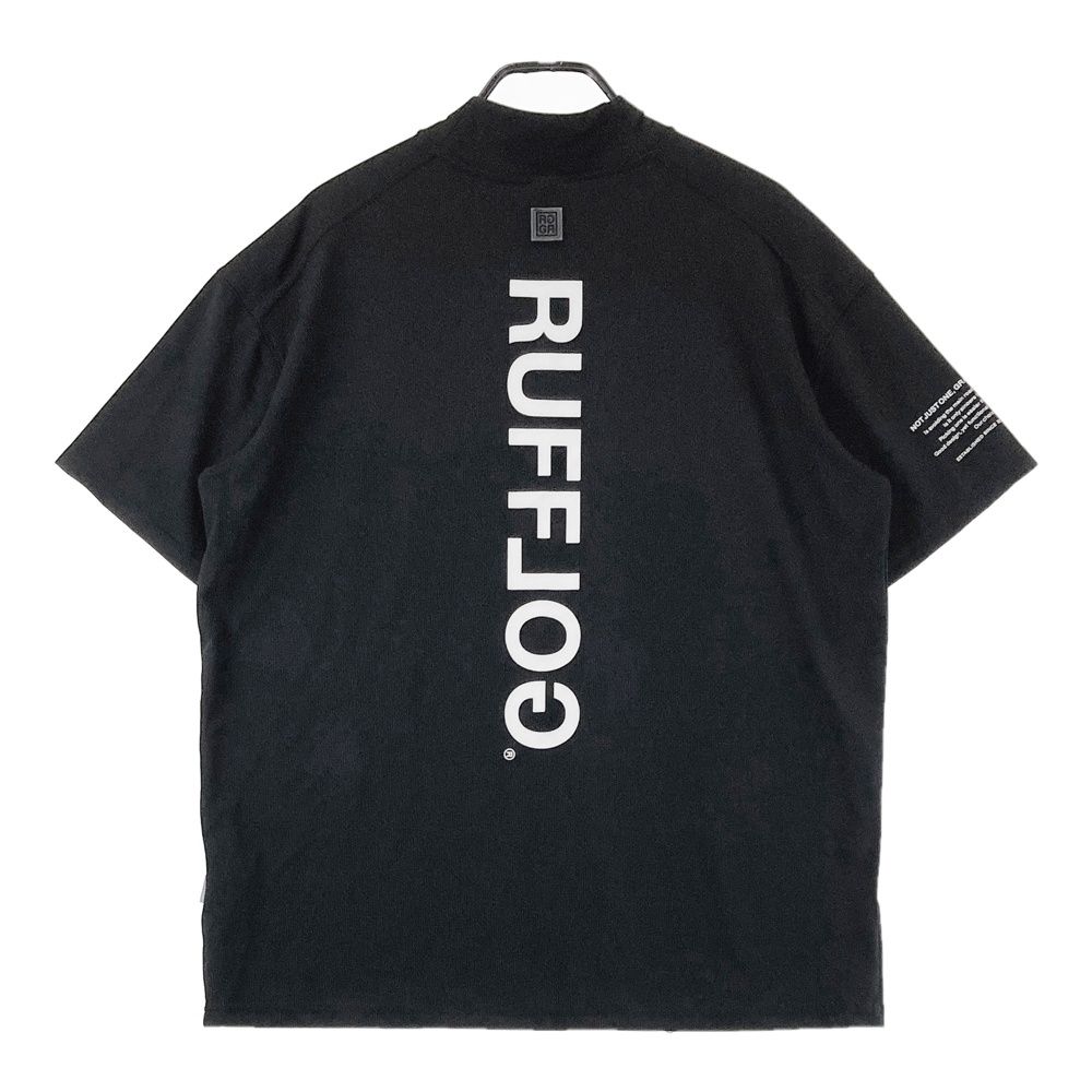 サイズ L RUFFLOG ラフロッグ 半袖モックネックTシャツ ブラック系 240101547622 ゴルフウェア メンズ ストスト