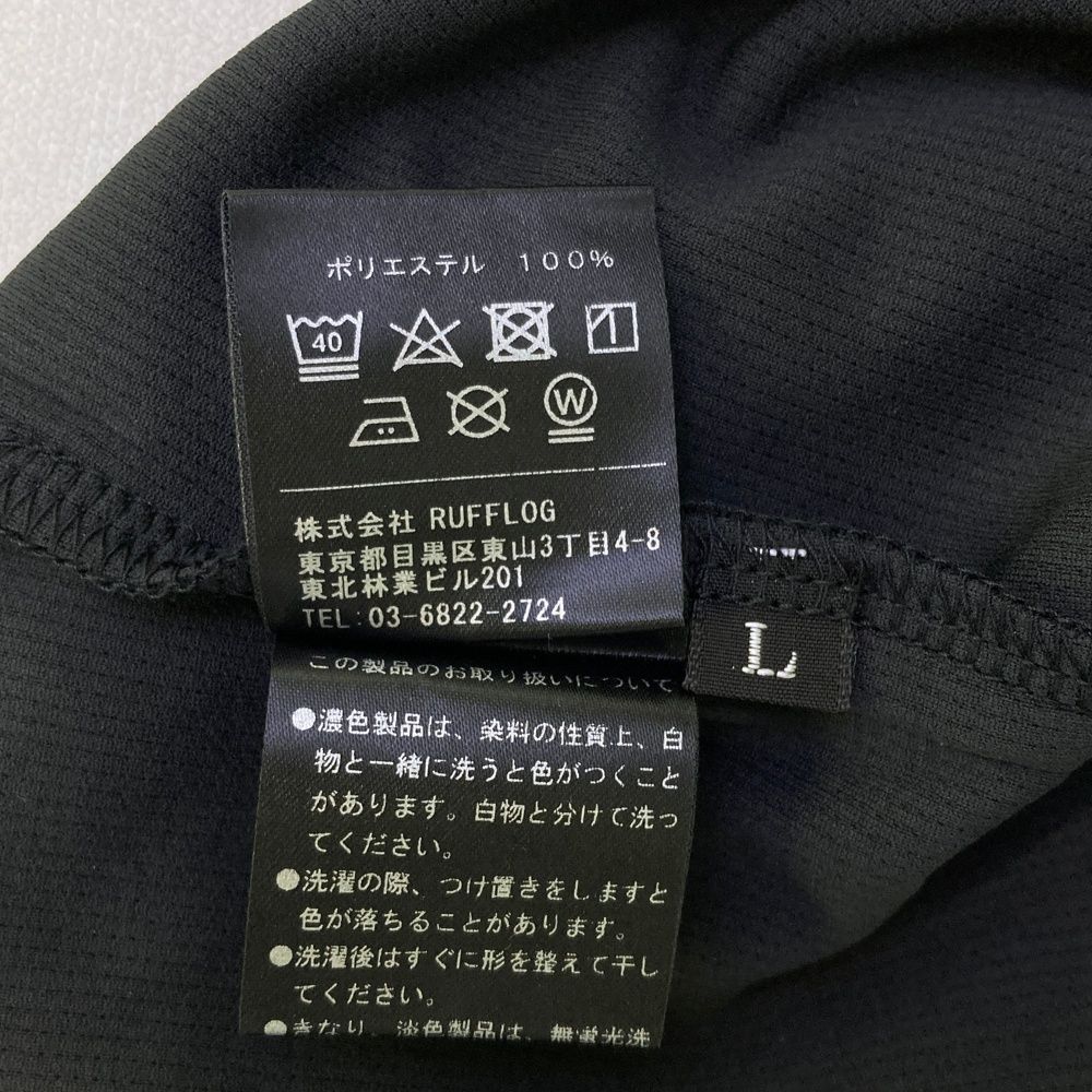 サイズ L RUFFLOG ラフロッグ 半袖モックネックTシャツ ブラック系 240101547623 ゴルフウェア メンズ ストスト LLC-HASEGAWATOSO_COM