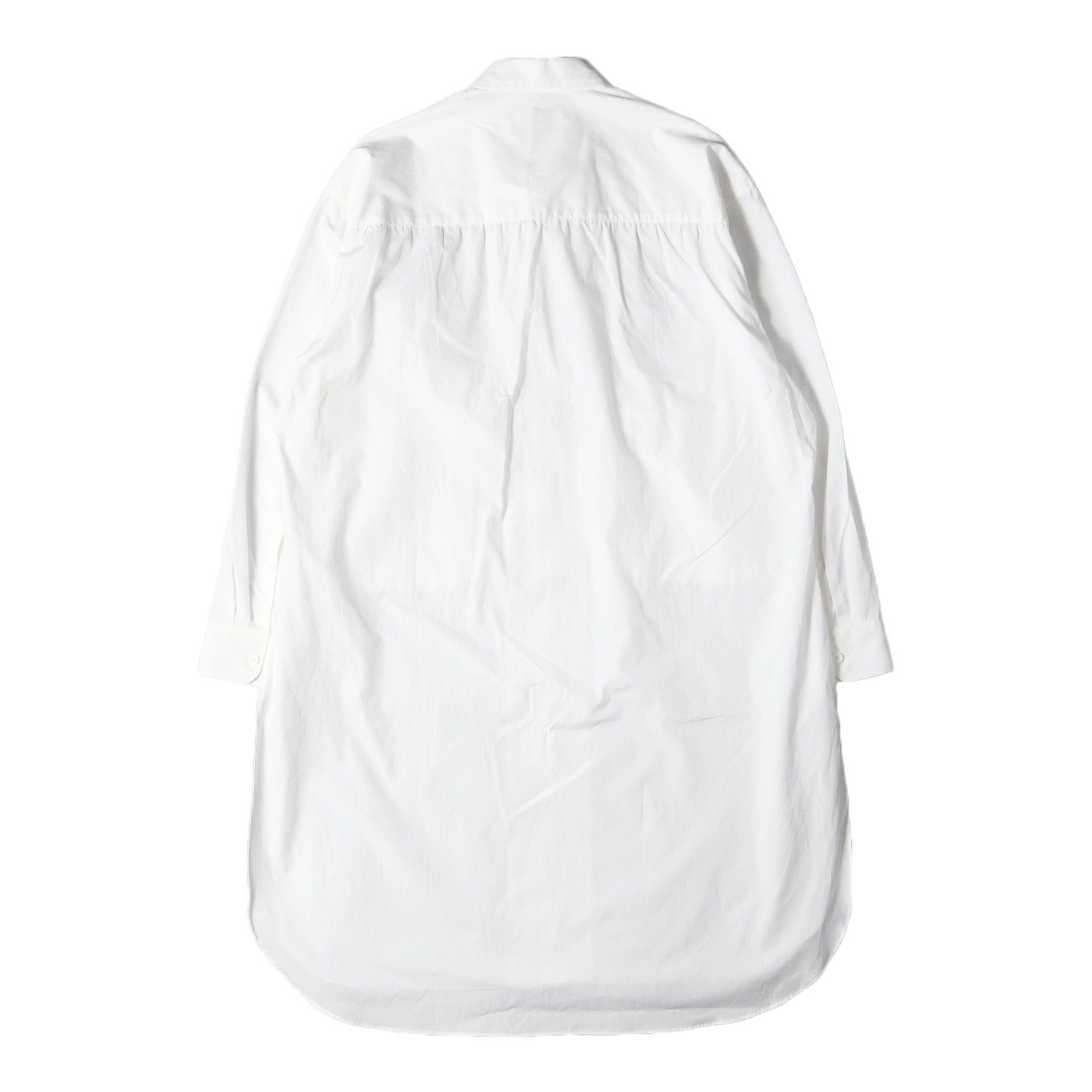 Yohji Yamamoto ヨウジヤマモト シャツ サイズ:1 / 23SS フラップ ポケット ロング ドレス シャツ (100/2 BROAD M-BOTH FLAP CHEST POCKET B) / POUR HOMME / ホワイト 白 / 日本製 / トップス カジュアルシャツ 長袖【メンズ】【中古】【美品】【K4376】 美品】Yohji Yamamoto ヨウジヤマモト シャツ サイズ:1 / 23SS