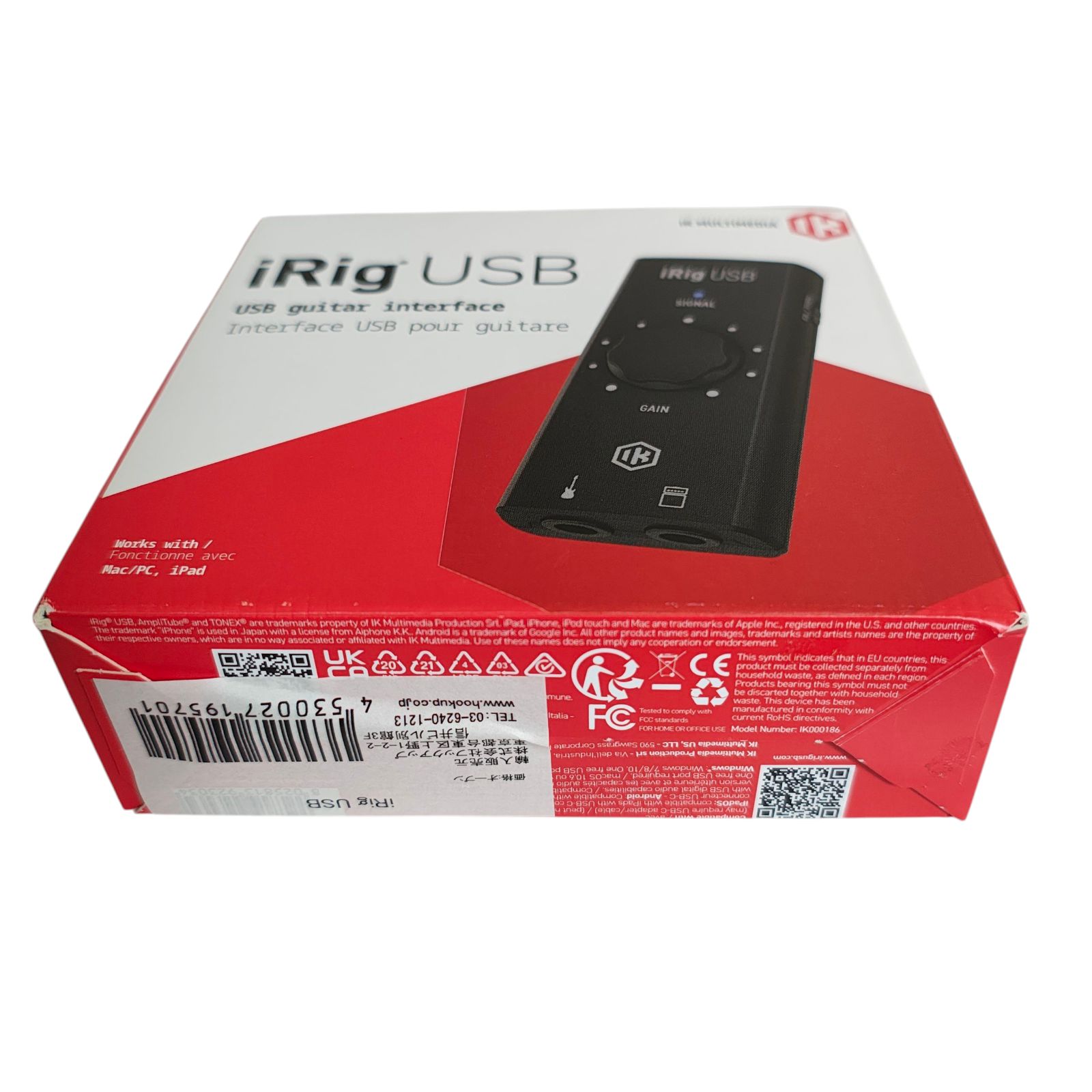 今季人気沸騰。 WJ80 IK Multimedia iRig USB ギター ベース用 モバイル オーディオ インターフェース