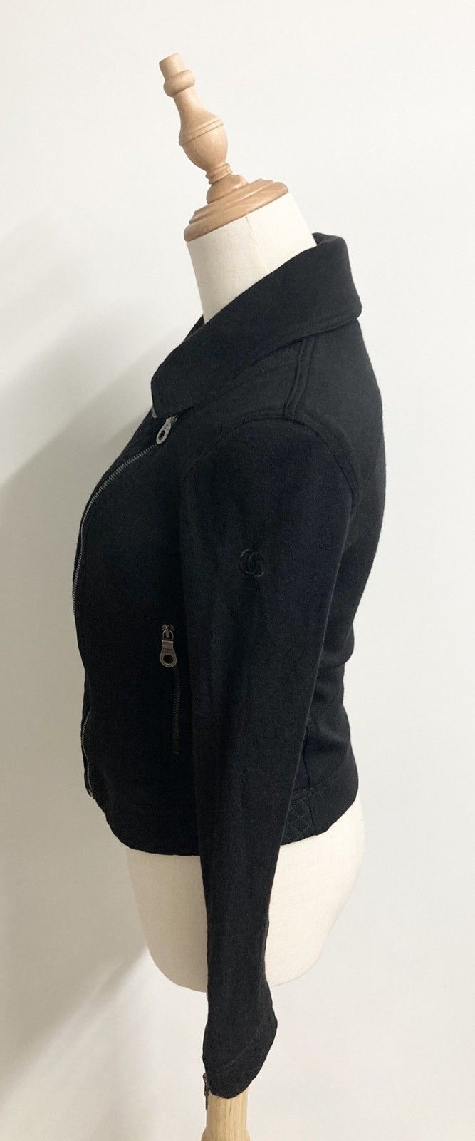 CHANEL P38075V21513 シャネル ウール ライダースジャケット 34