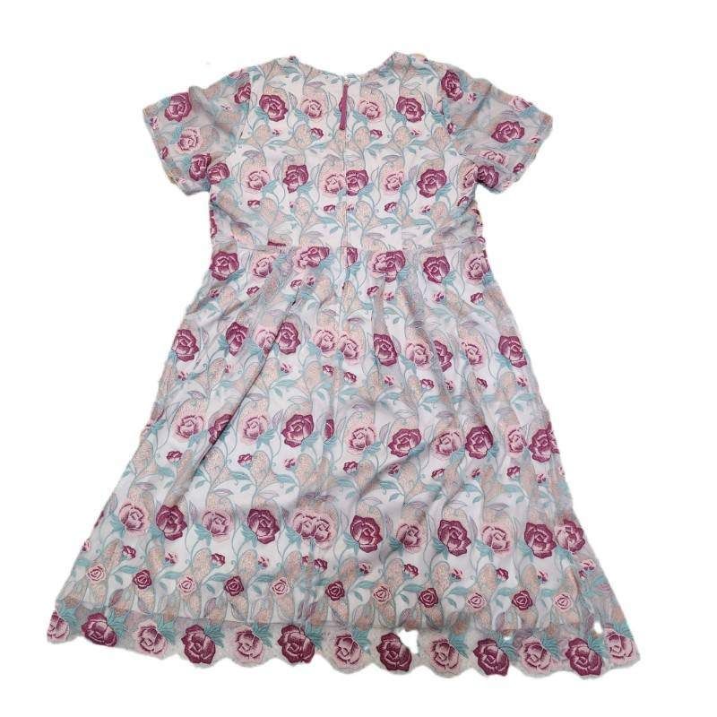 Rose Tiara ローズティアラ ローズチュール刺繍ワンピース 51012505 花柄 レース 46サイズ レディース ネックレス付属 22510R81