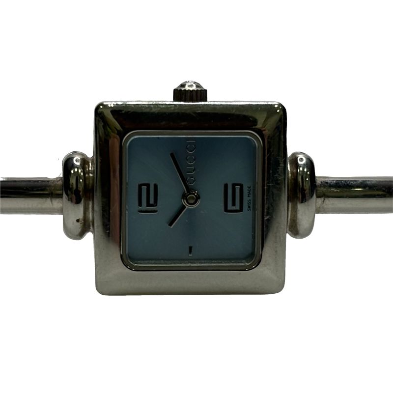 GUCCI グッチ 1900L バングルウォッチ SS スカイブルー文字盤 クオーツ レディース