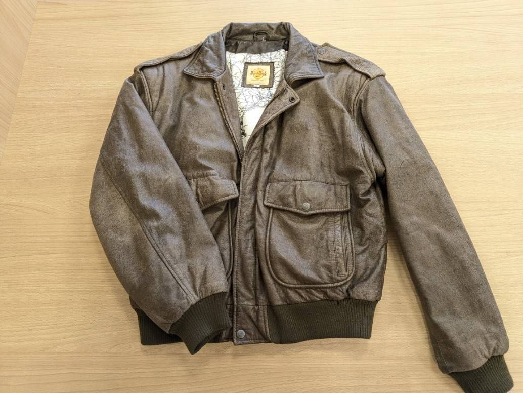 EL6 ハードロックカフェ hardrock cafe フライトジャケット A-2タイプ レザー FJ11191