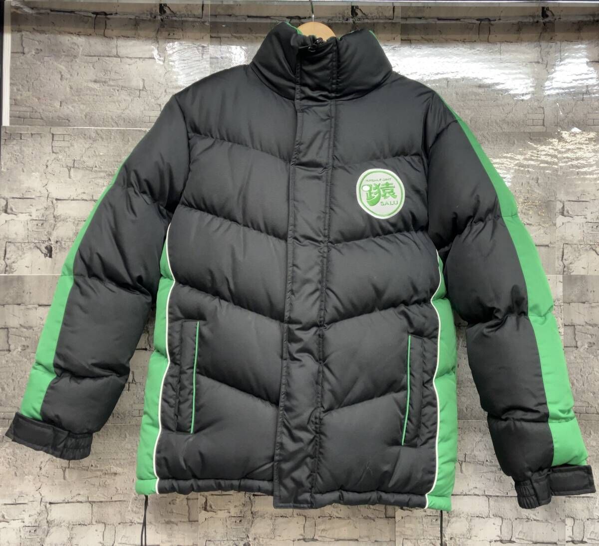SALU 中綿ジャケット FAIRPLAY刺繍 サイズS グリーン ブラック