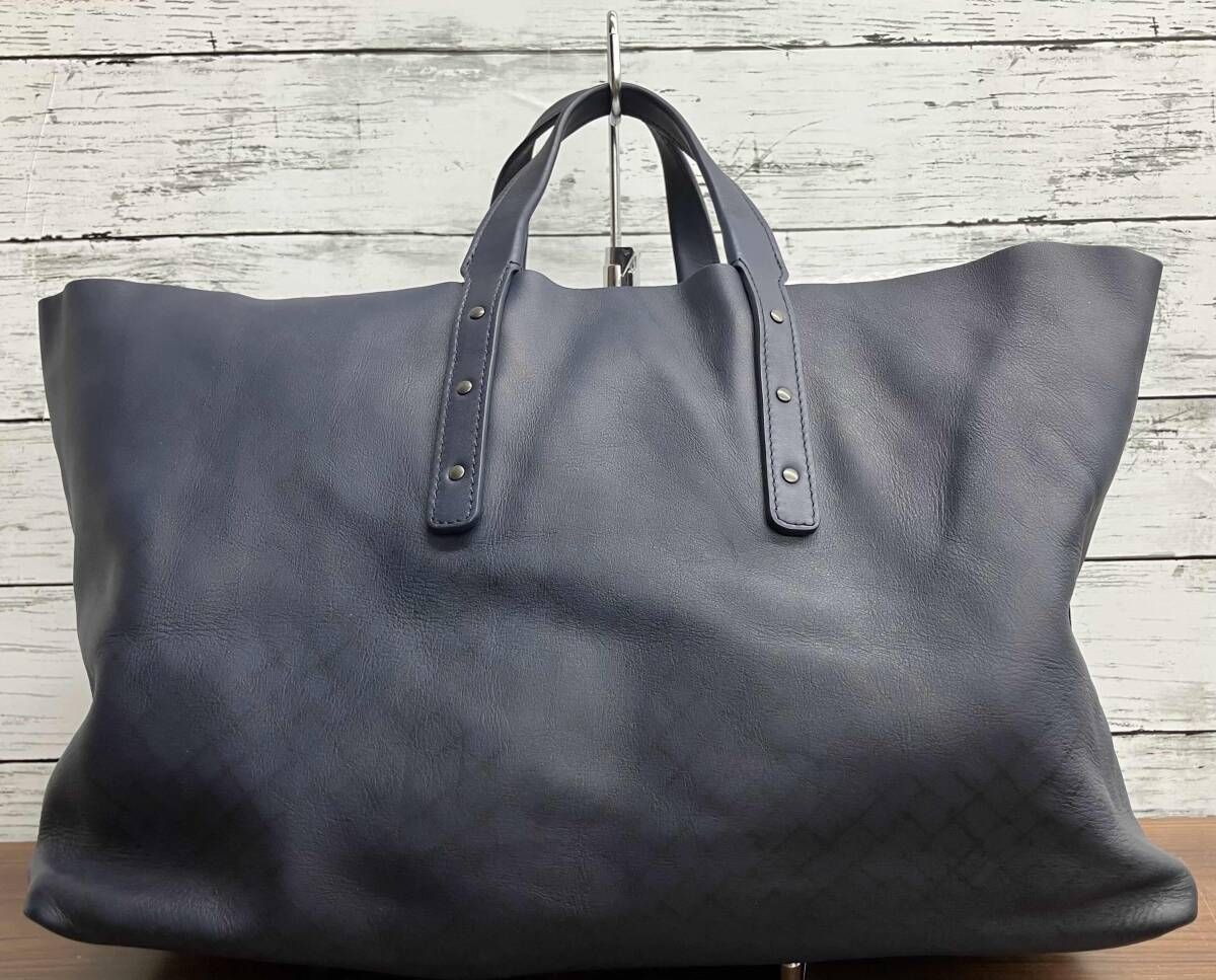 BOTTEGA VENETA ボッテガ ヴェネッタB00922635W プリントイントレチャート トートバッグ 鑑定書付き