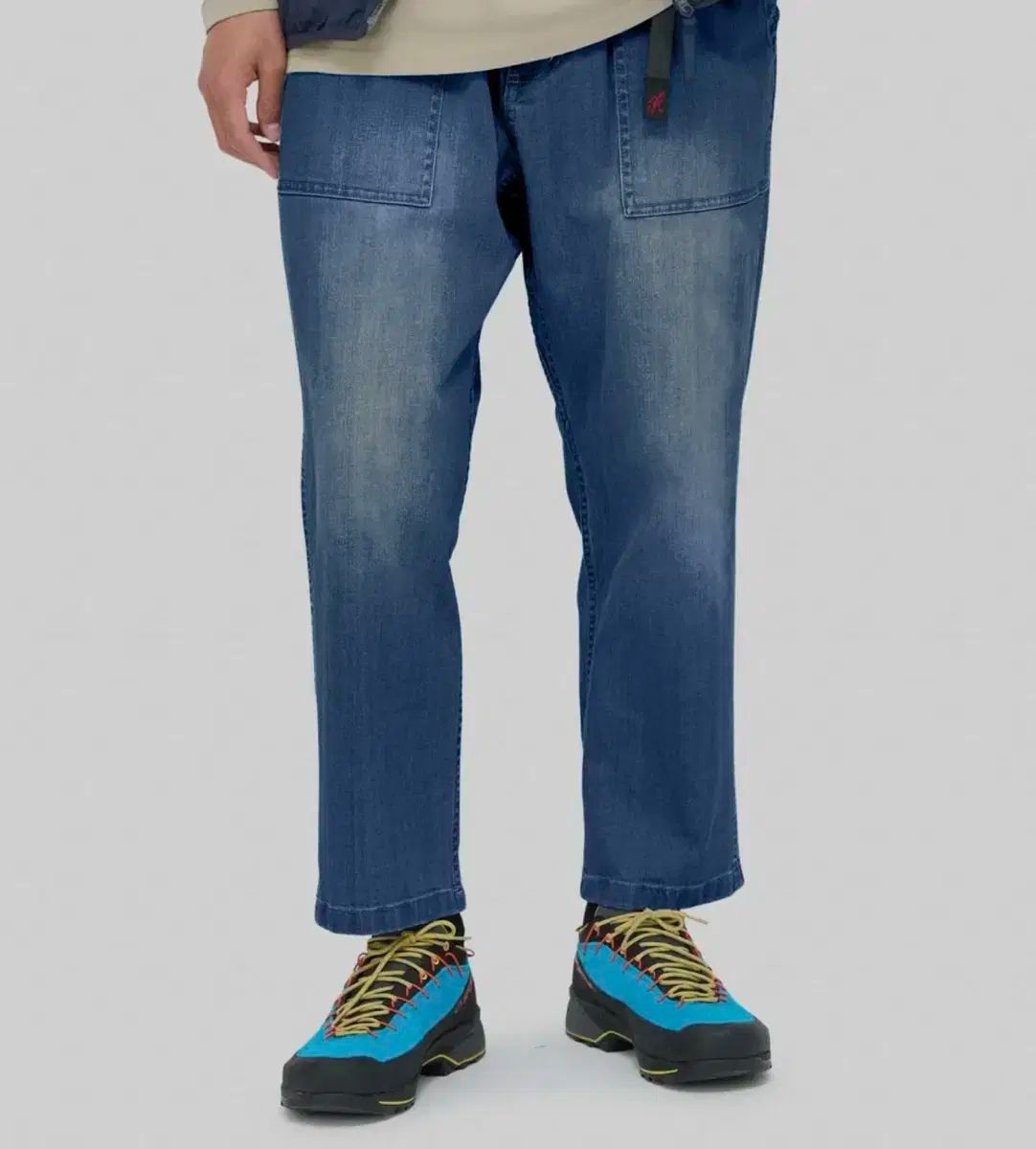 グラミチルーズテーパードストレッチデニムパンツ Dark Used XXLサイズ