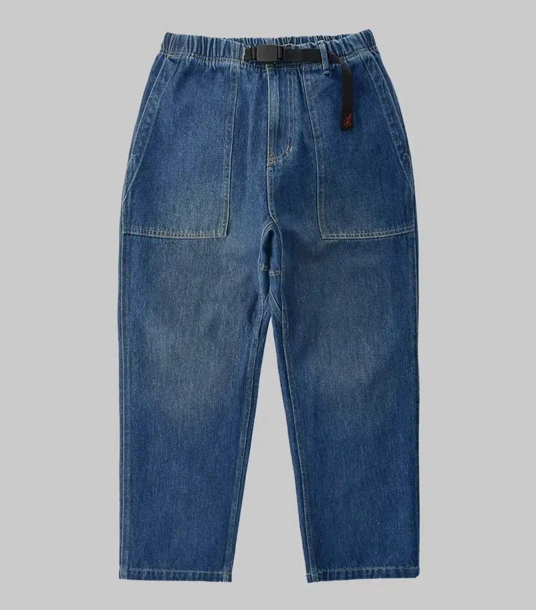 グラミチルーズテーパードストレッチデニムパンツ Dark XXLサイズ