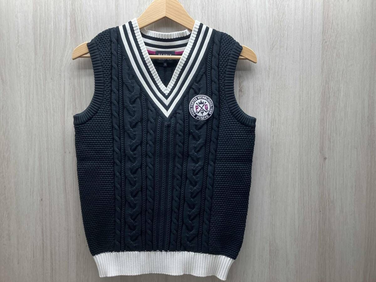 PEARLY GATES パーリーゲイツ Vネック レディース用 ニットベスト S