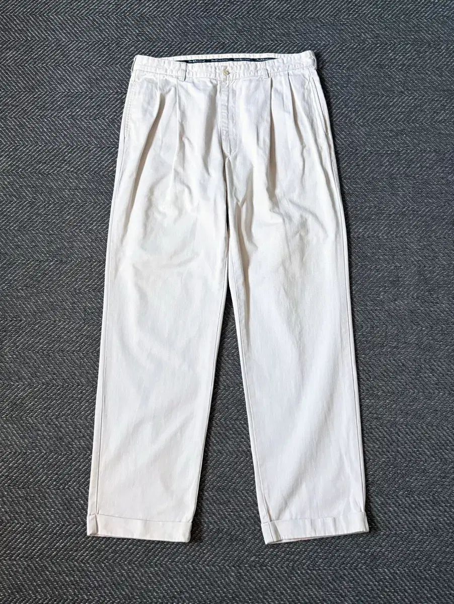 36 90s ポロ ラルフローレン HAMMOND ダブル プリーツ チノパンツ