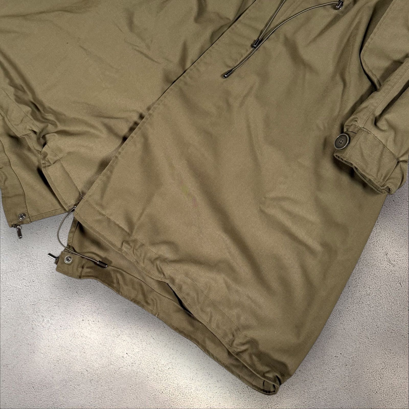 スピックアンドスパン ウール混 中綿モッズコート ロングコート 38 カーキ キルティング GULLKHAN_COM