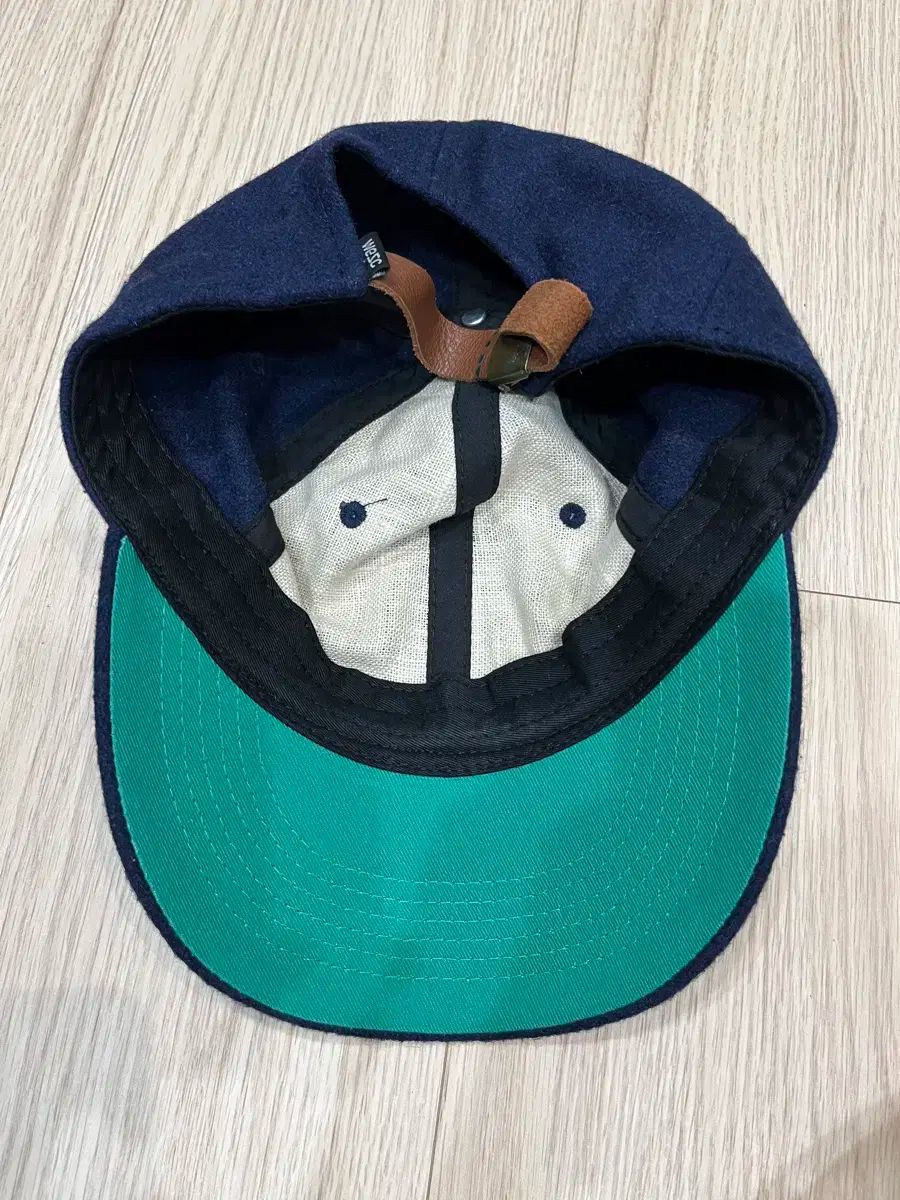 WEZC ベースボールキャップ INSEONG ウール 帽子 ネイビー